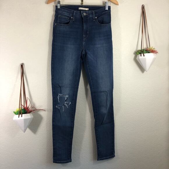 Levi’s 721 high rise skinny distressed jean - Picture 1 of 5